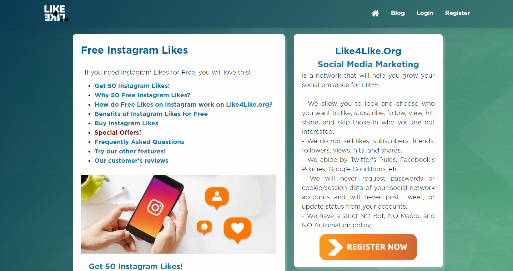 the ways to get free instagram likes-like4like