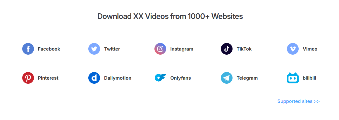 Download XX Videos from 1000+ Sites