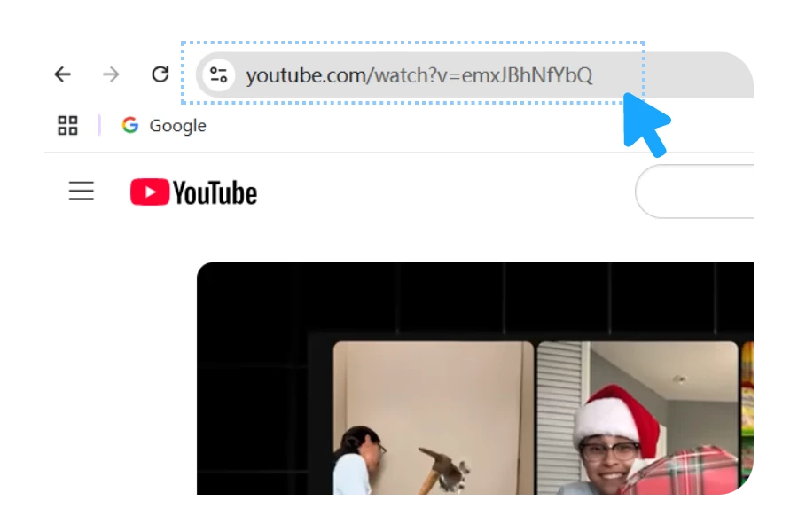 Copy the YouTube Video Link