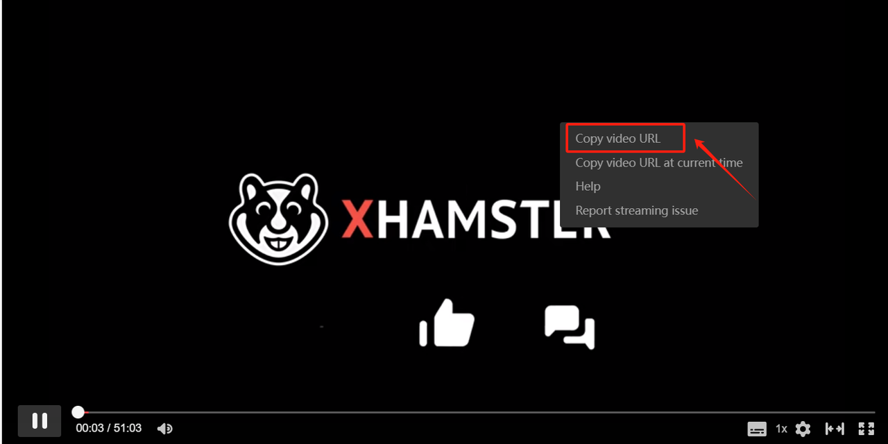 Copy the xHamster Video Link