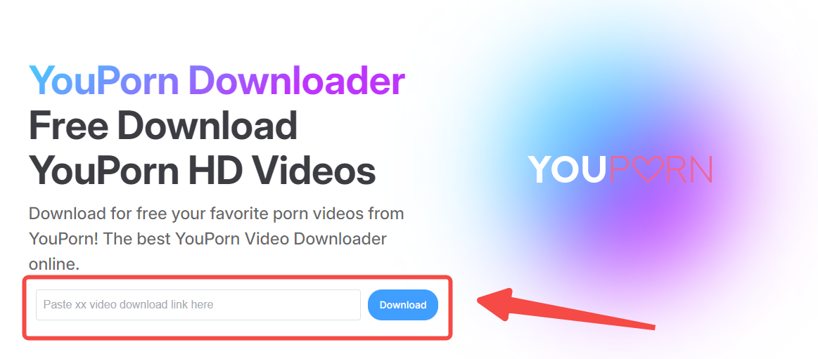 Paste Youporn link into the input