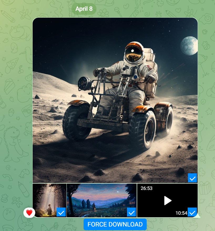 telegram images and videos